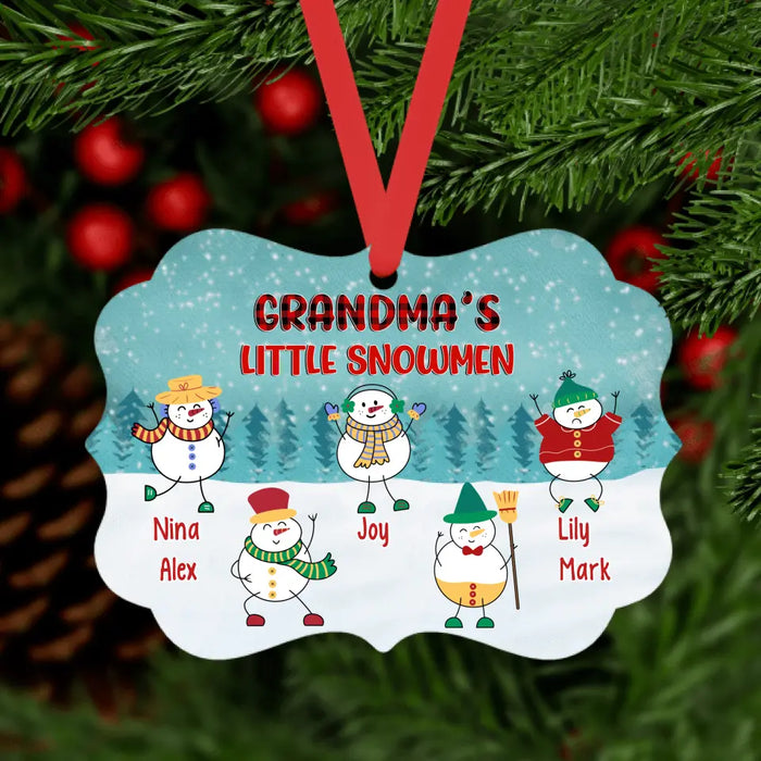 Grandma's Little Snowmen - Christmas Personalized Gifts Custom Ornament for Grandma