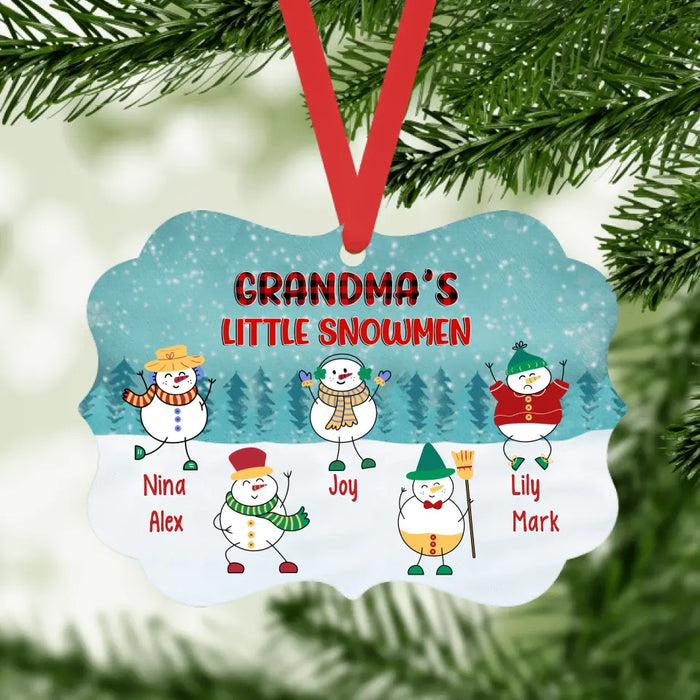 Grandma's Little Snowmen - Christmas Personalized Gifts Custom Ornament for Grandma