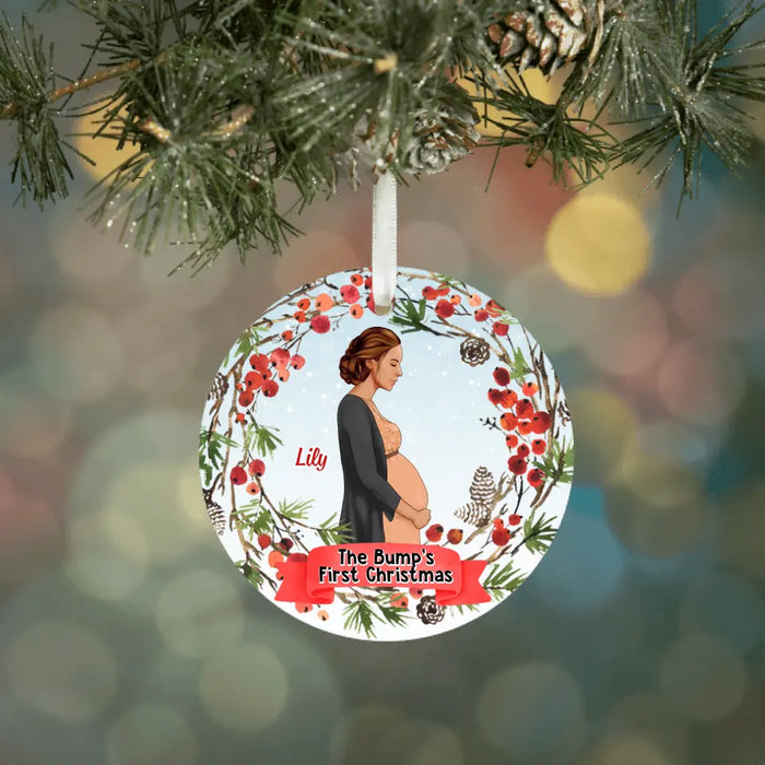 The Bump's First Christmas - Personalized Christmas Gifts - Custom Ornament for Mom