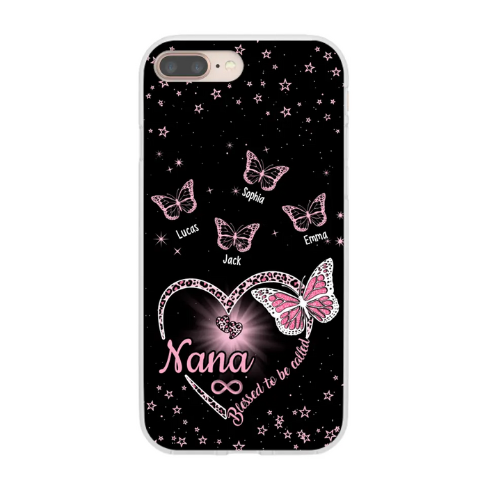 Blessed to Be Called Grandma - Personalized Gifts Custom Butterfly Phone Case for Grandma, Butterfly Lovers