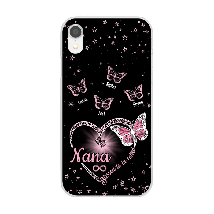 Blessed to Be Called Grandma - Personalized Gifts Custom Butterfly Phone Case for Grandma, Butterfly Lovers