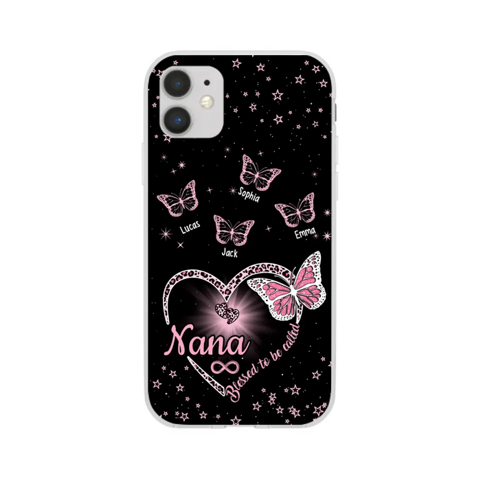 Blessed to Be Called Grandma - Personalized Gifts Custom Butterfly Phone Case for Grandma, Butterfly Lovers