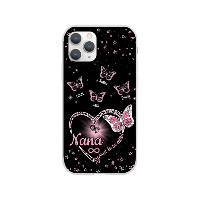 Blessed to Be Called Grandma - Personalized Gifts Custom Butterfly Phone Case for Grandma, Butterfly Lovers