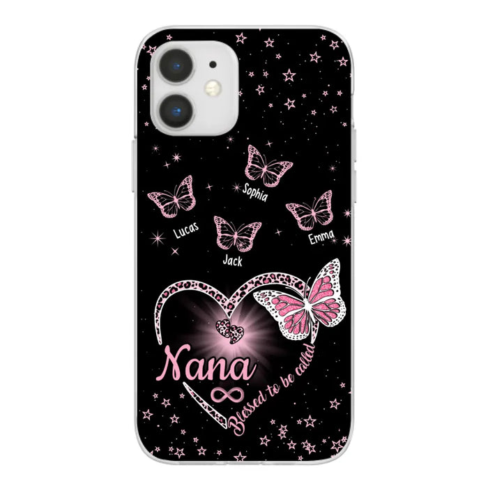 Blessed to Be Called Grandma - Personalized Gifts Custom Butterfly Phone Case for Grandma, Butterfly Lovers