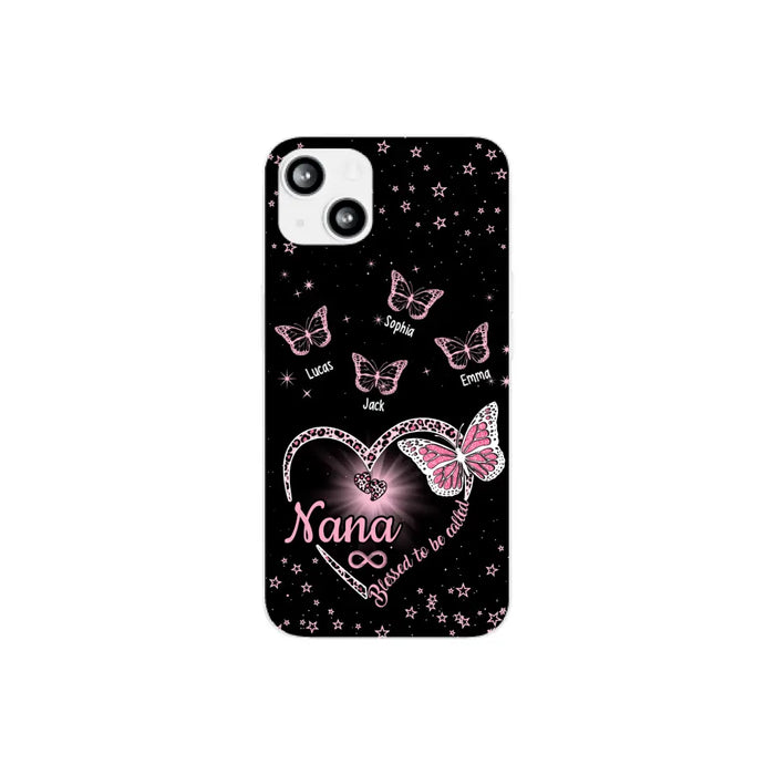 Blessed to Be Called Grandma - Personalized Gifts Custom Butterfly Phone Case for Grandma, Butterfly Lovers