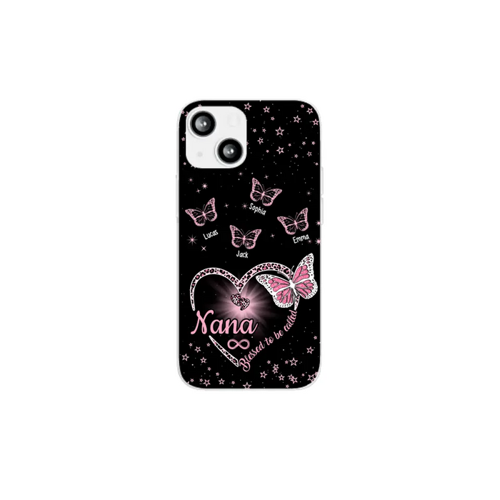 Blessed to Be Called Grandma - Personalized Gifts Custom Butterfly Phone Case for Grandma, Butterfly Lovers