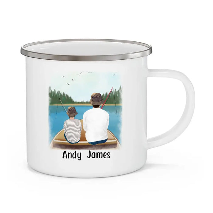 Fishing Partner for Life - Personalized Gifts Custom Enamel Mug for Fishing Lovers