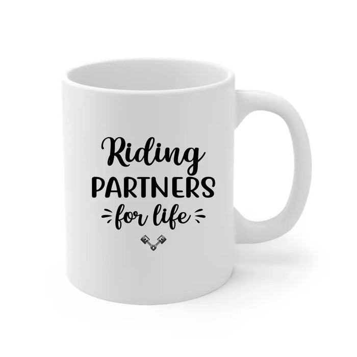 Riding Partners for Life Father & Son Daughter - Personalized Gifts Custom Motor Mug for Dad, Motor Lovers