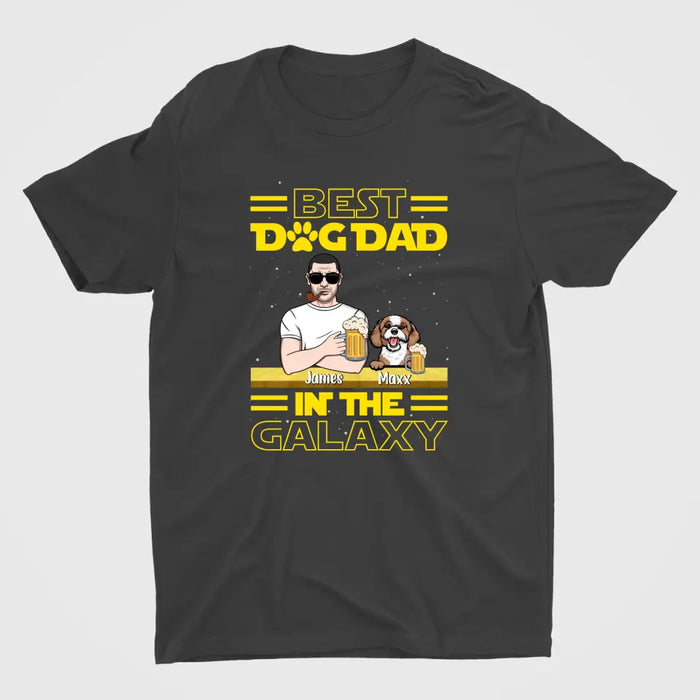 Best Dog Dad in the Galaxy - Father's Day Personalized Gifts Custom Dog Shirt for Dog Dad, Dog Lovers