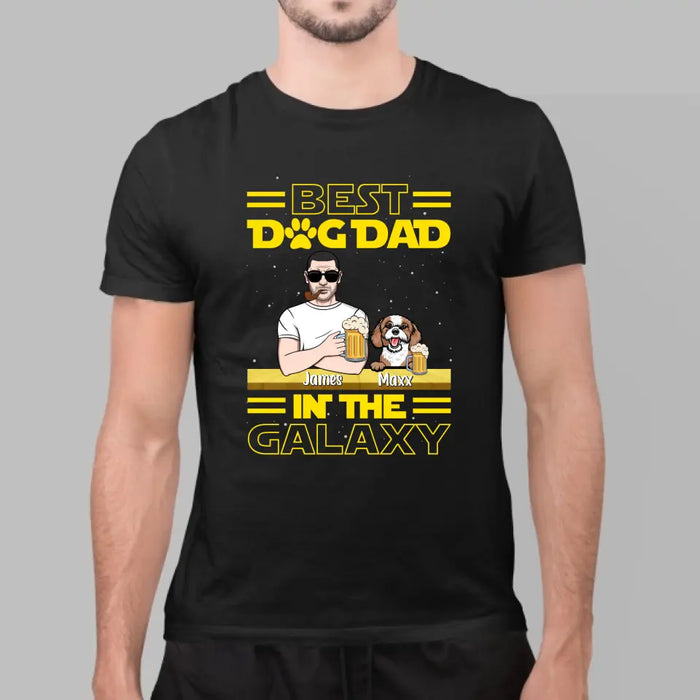 Best Dog Dad in the Galaxy - Father's Day Personalized Gifts Custom Dog Shirt for Dog Dad, Dog Lovers