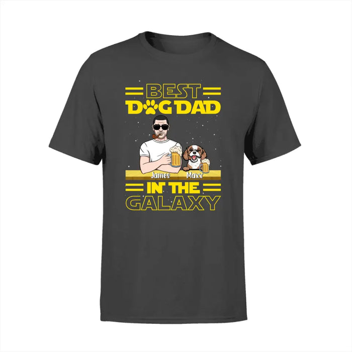 Best Dog Dad in the Galaxy - Father's Day Personalized Gifts Custom Dog Shirt for Dog Dad, Dog Lovers