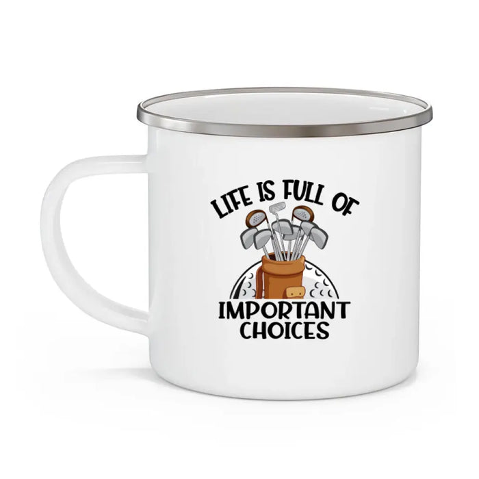 Golf Partners For Life Mom & Kids - Personalized Campfire Mug For Family, Mom, Kids, Golf