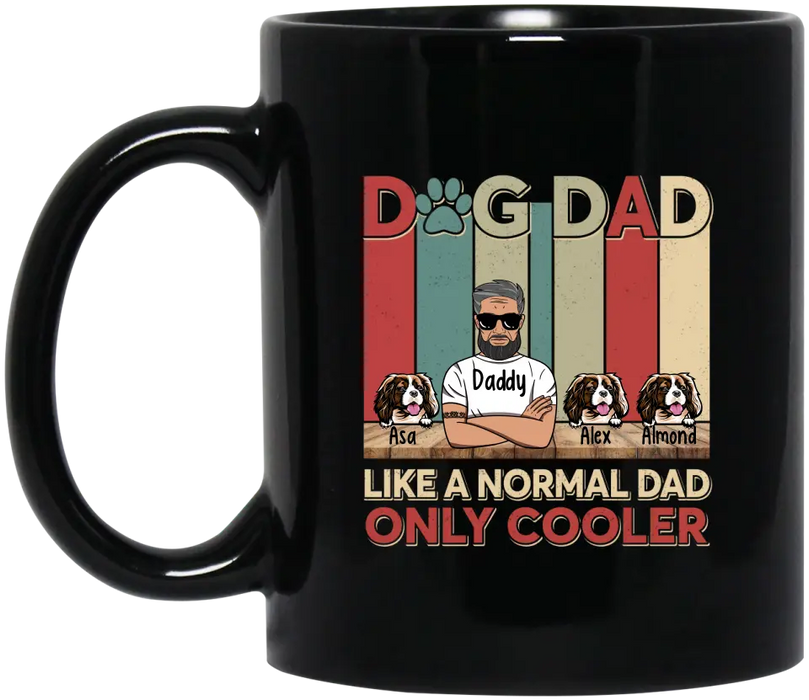 Dog dad like a normal dad only cooler mug, For Dog dad mug, Father's day mug