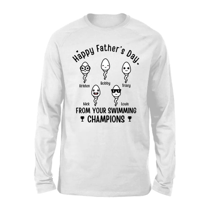 Happy Father's Day - Personalized Gifts Custom Swimming Shirt for Dad