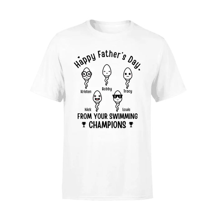 Happy Father's Day - Personalized Gifts Custom Swimming Shirt for Dad