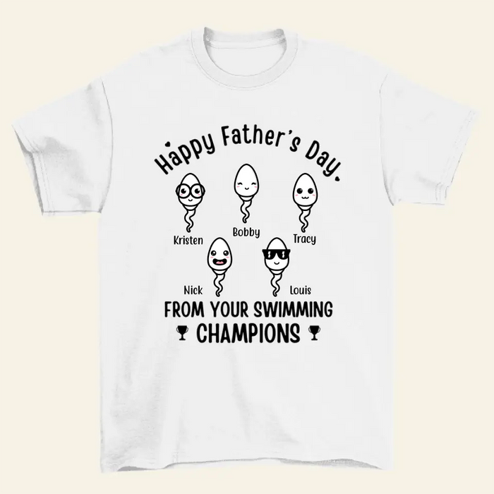 Happy Father's Day - Personalized Gifts Custom Swimming Shirt for Dad