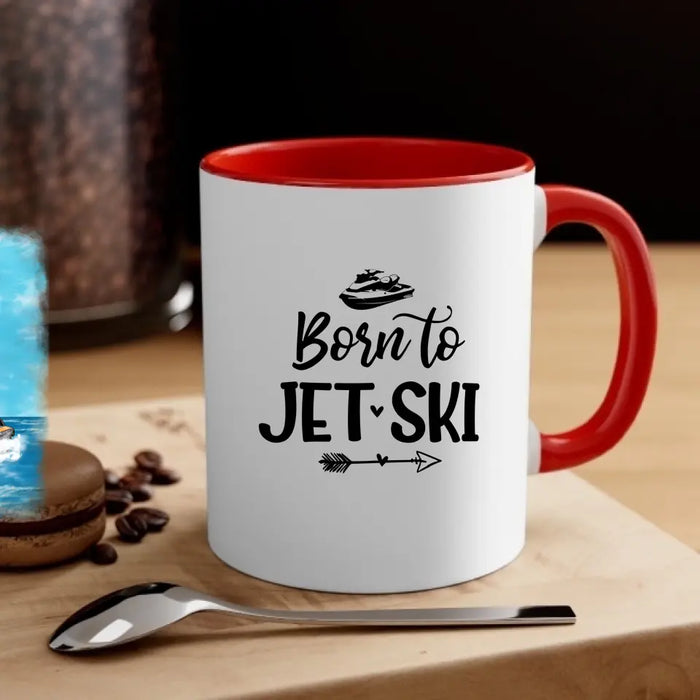 Born to Jet-Ski - Personalized Gifts Custom Jet-Ski Mug for Friends for Couples, Jet-Ski Lovers