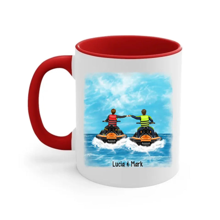 Born to Jet-Ski - Personalized Gifts Custom Jet-Ski Mug for Friends for Couples, Jet-Ski Lovers