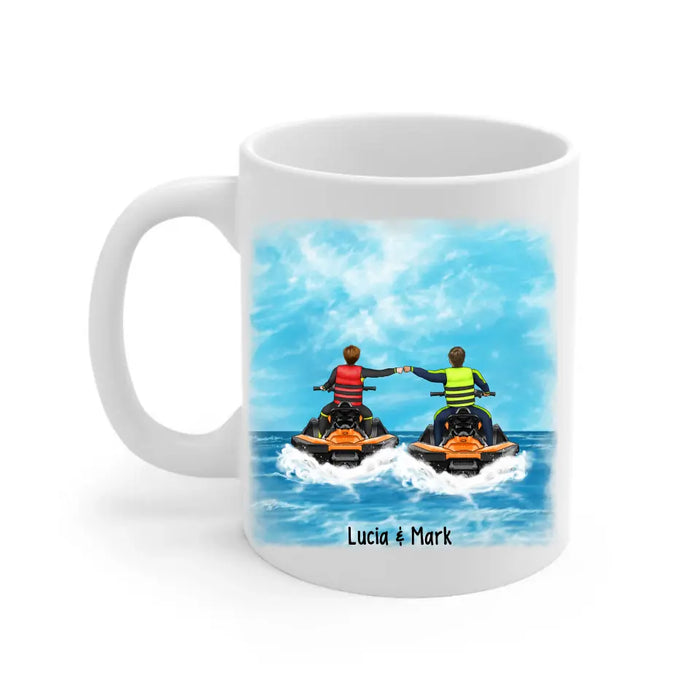 Born to Jet-Ski - Personalized Gifts Custom Jet-Ski Mug for Friends for Couples, Jet-Ski Lovers