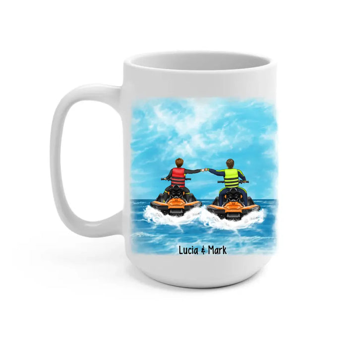 Born to Jet-Ski - Personalized Gifts Custom Jet-Ski Mug for Friends for Couples, Jet-Ski Lovers