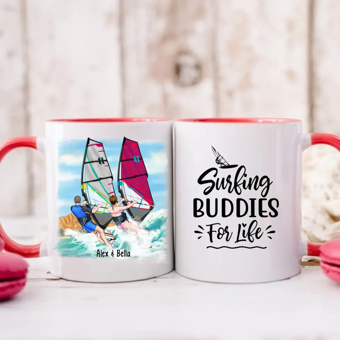 Surfing Buddies for Life - Personalized Gifts Custom Surfing Mug for Friends for Couples, Surfing Lovers