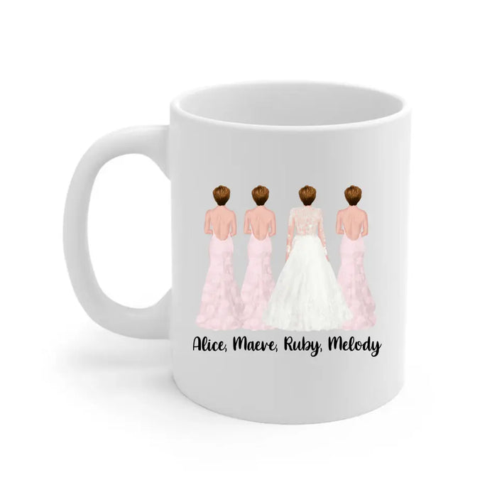 Bridesmaid For A Day Best Friends For Life - Personalized Gifts Custom Bridesmaid Mug, Maid of Honor Gifts, Bridesmaid Gift