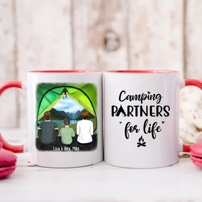 Camping Partners for Life Tent View - Personalized Gifts Custom Camping Mug for Family for Couples, Camping Lovers