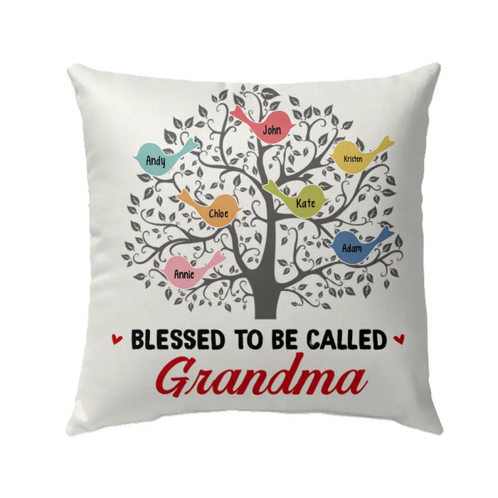 Blessed to Be Called Grandma - Personalized Gifts Custom Pillow for Grandma