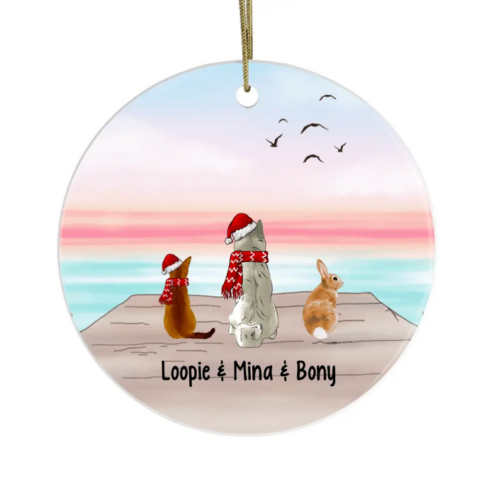 Personalized Ornament, Up To Five Pets, Gift For Christmas