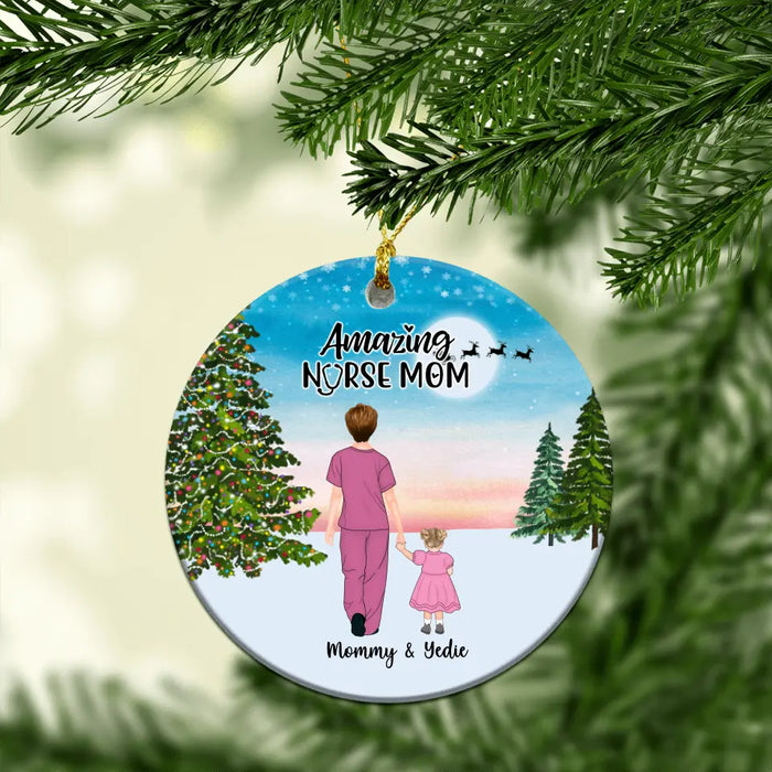 Amazing Nurse Mom - Personalized Gifts Custom Nurse Ornament For Mom, Nurse Gifts