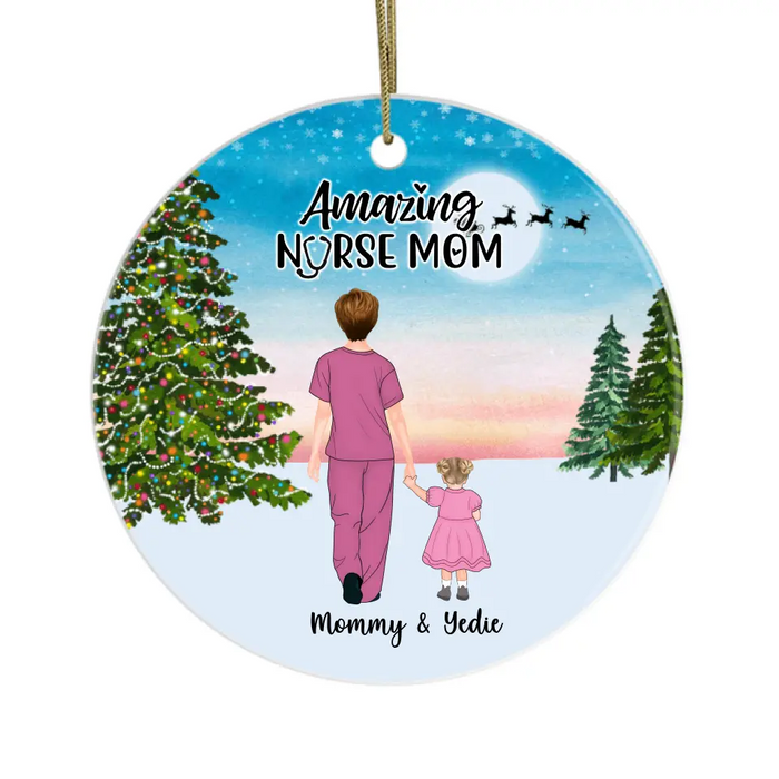 Amazing Nurse Mom - Personalized Gifts Custom Nurse Ornament For Mom, Nurse Gifts