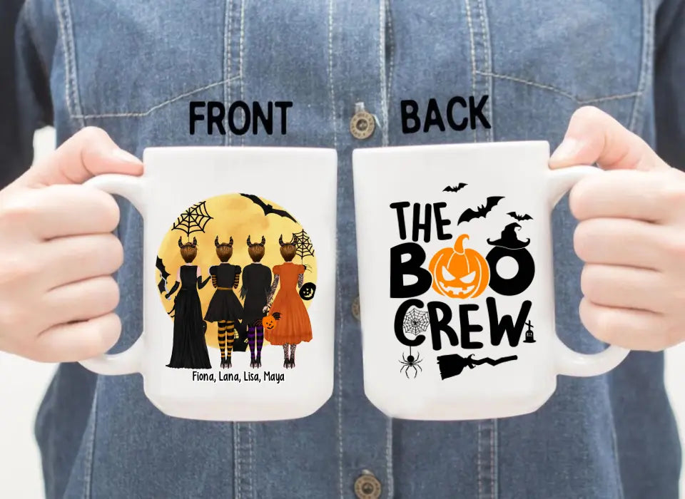 The Boo Crew - Personalized Gifts Custom Mug For Friends, Halloween Besties Mug