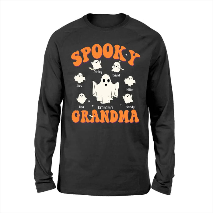 Spooky Grandma - Personalized Gifts Custom Halloween Shirt For Grandma, Nana