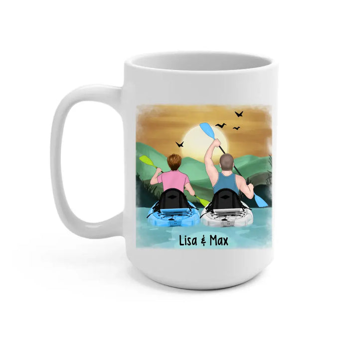 Couples That Go Kayaking Together Stay Together - Personalized Gifts Custom Kayak Mug for Couples, Kayak Lovers