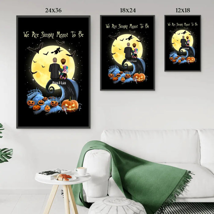 We Are Simply Meant to Be - Personalized Gifts Custom Halloween Poster for Couples