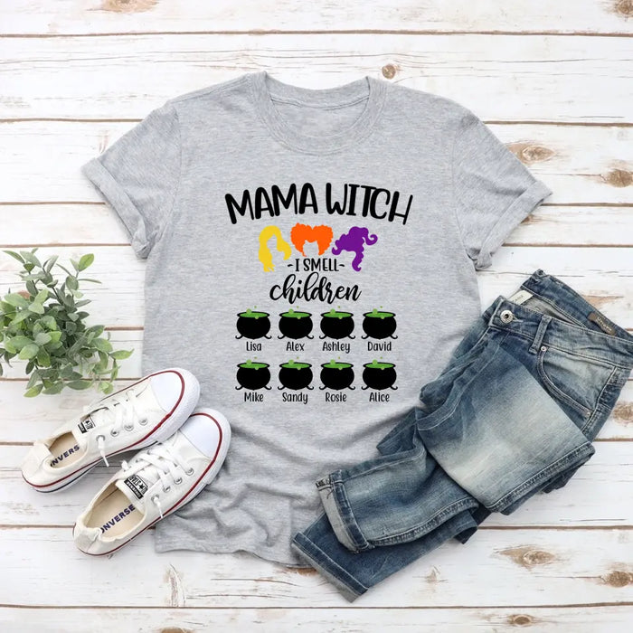 Mama Witch - Personalized Gifts Custom Halloween Shirt For Grandma, Mom