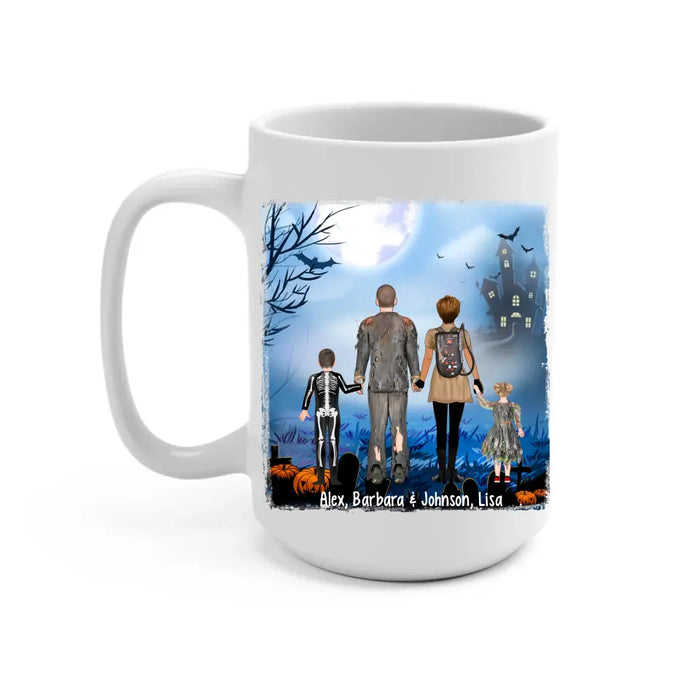 We're Creepy We're Kooky Mysterious And Spooky All - Halloween Personalized Gifts Custom Mug For Family