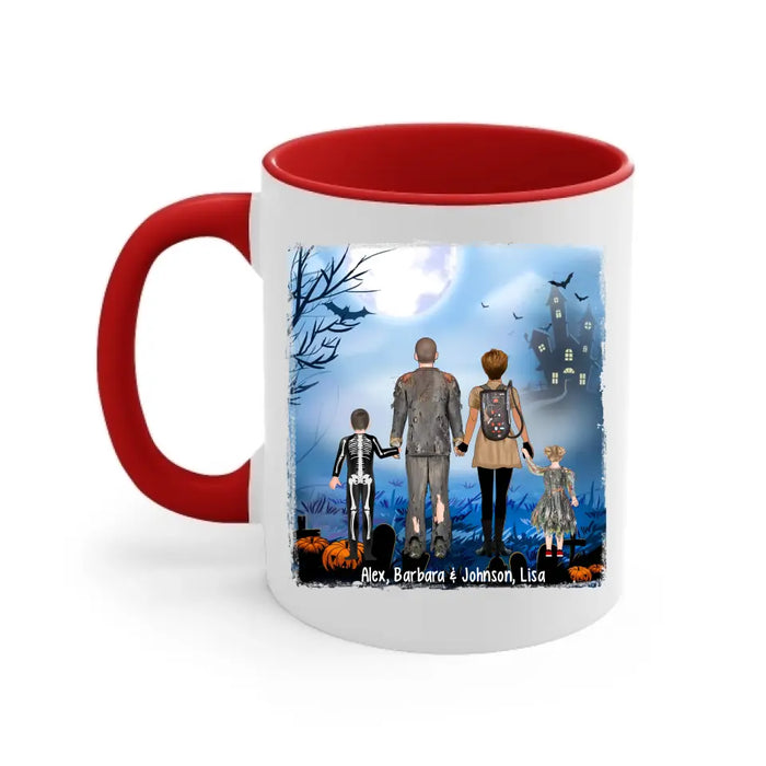 We're Creepy We're Kooky Mysterious And Spooky All - Halloween Personalized Gifts Custom Mug For Family