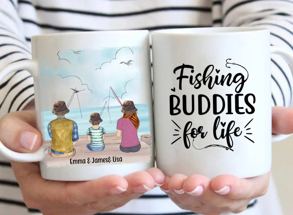 Fishing Partners For Life - Personalized Gifts Custom Fishing Lovers Mug For Family For Couples, Fishing Lovers