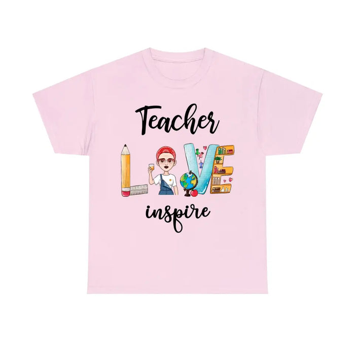 Personalized Shirt, Teacher Love Inspire, Back To School Gifts For Teacher