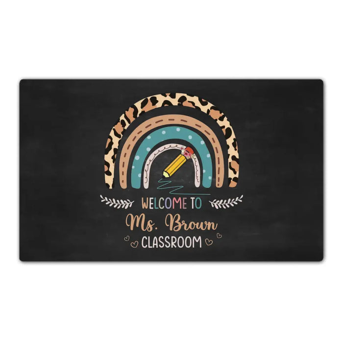 Welcome To Classroom - Personalized Gifts Custom Teacher Doormat For Her, Back To School Gifts