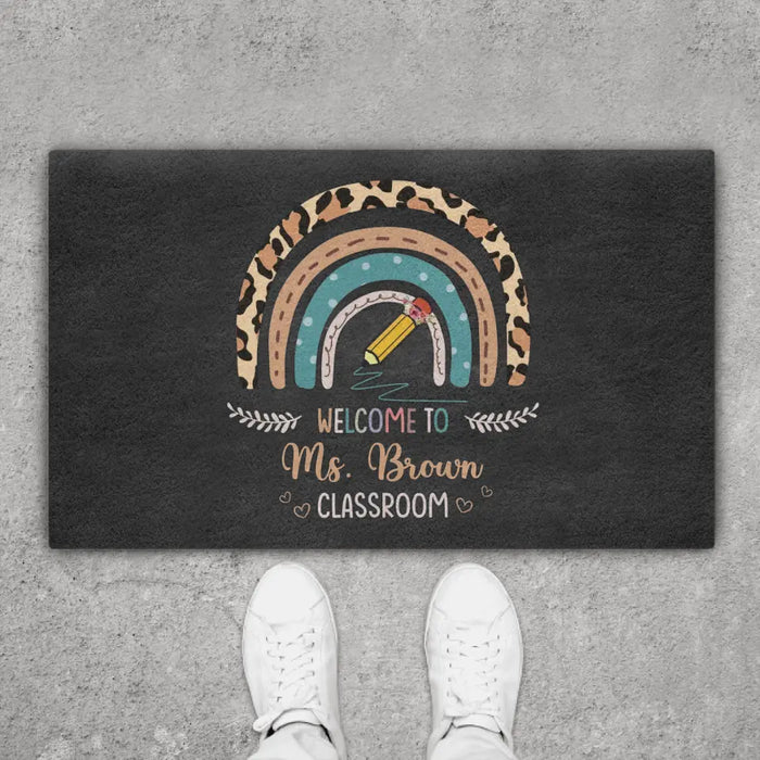 Welcome To Classroom - Personalized Gifts Custom Teacher Doormat For Her, Back To School Gifts