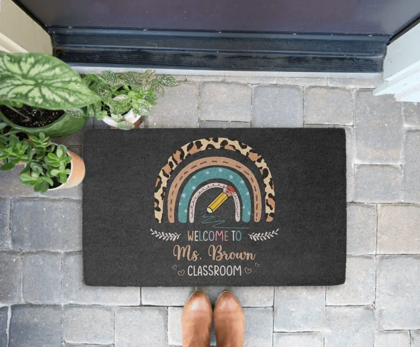 Welcome To Classroom - Personalized Gifts Custom Teacher Doormat For Her, Back To School Gifts