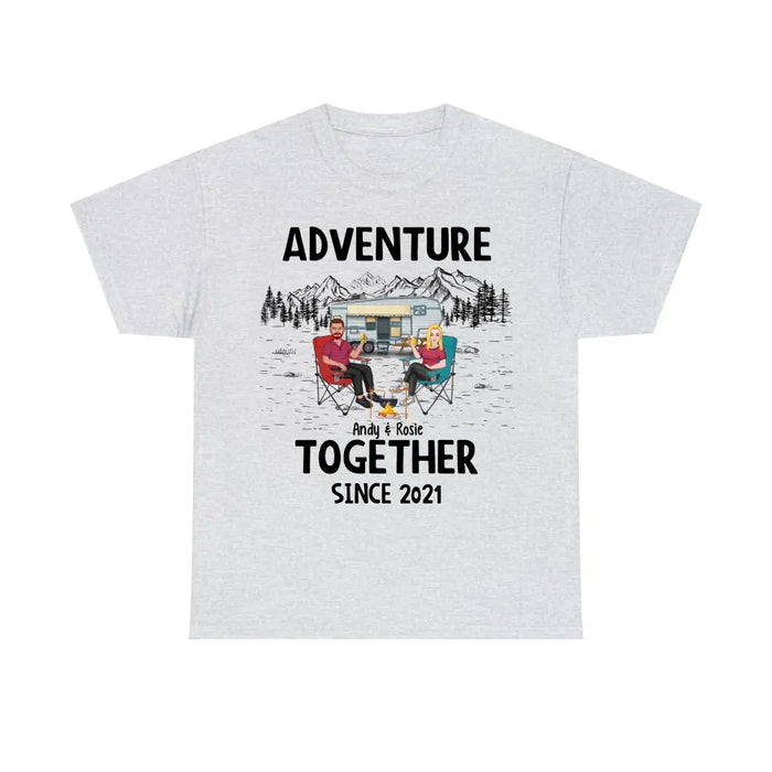 Adventure Together Since Year - Personalized Gifts Custom Camping Shirt For Couples, Camping Lovers