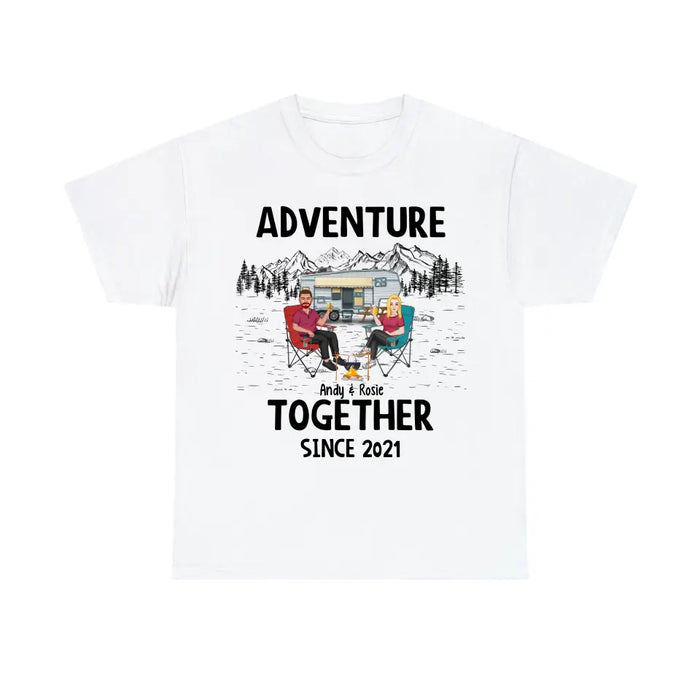 Adventure Together Since Year - Personalized Gifts Custom Camping Shirt For Couples, Camping Lovers