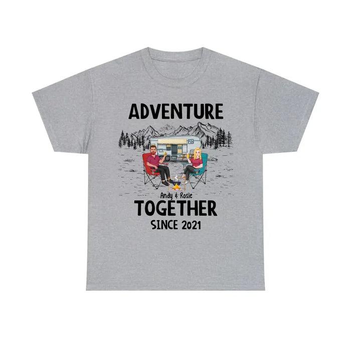 Adventure Together Since Year - Personalized Gifts Custom Camping Shirt For Couples, Camping Lovers