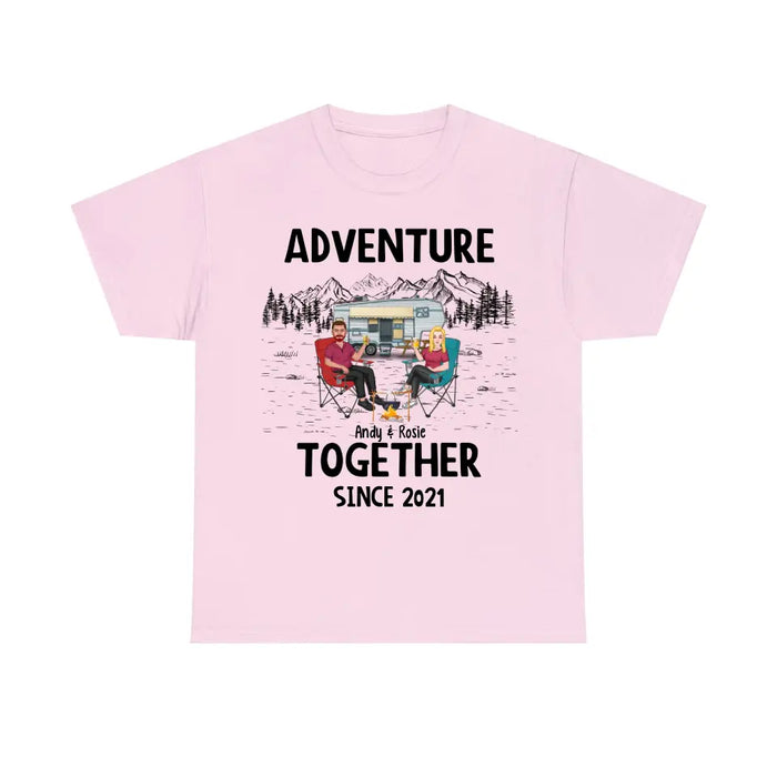 Adventure Together Since Year - Personalized Gifts Custom Camping Shirt For Couples, Camping Lovers