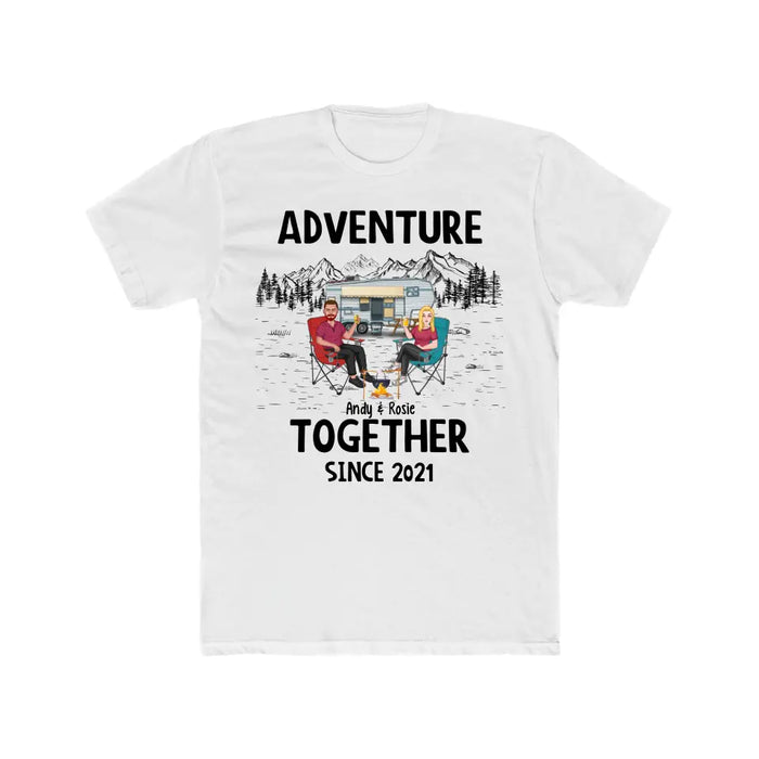 Adventure Together Since Year - Personalized Gifts Custom Camping Shirt For Couples, Camping Lovers