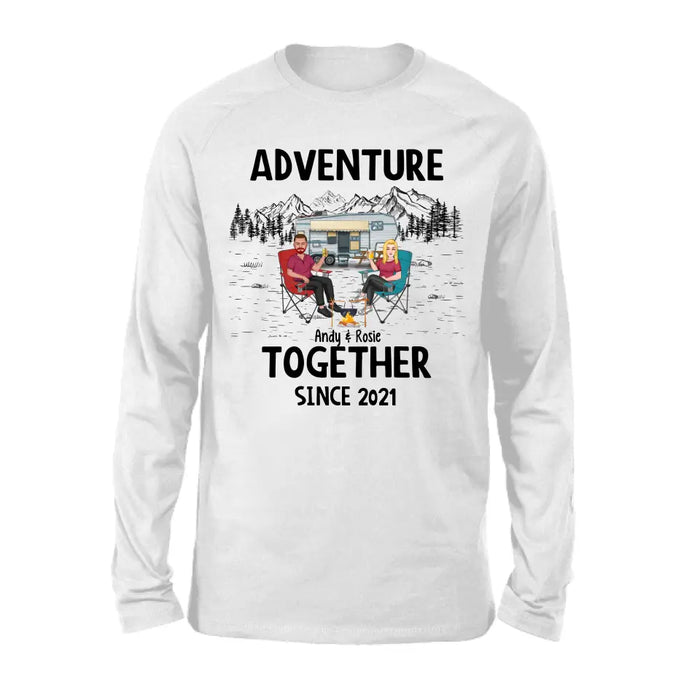 Adventure Together Since Year - Personalized Gifts Custom Camping Shirt For Couples, Camping Lovers