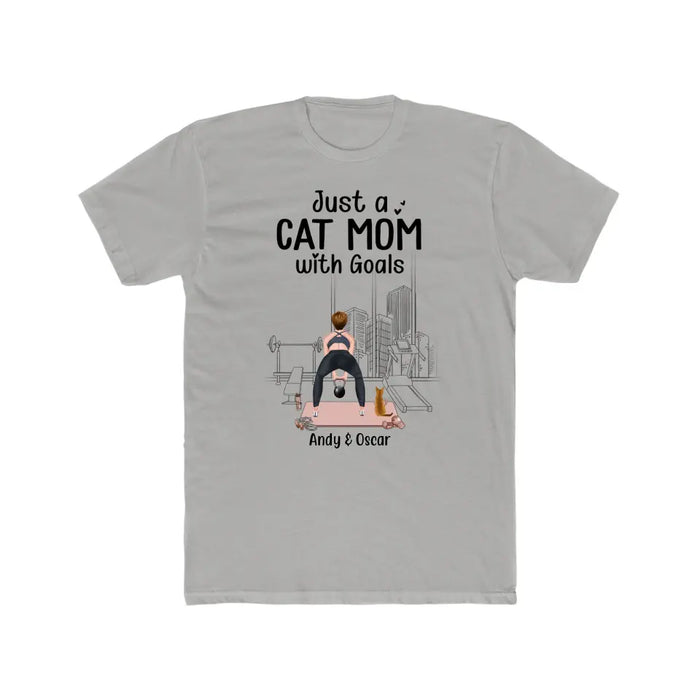 Personalized Shirt, Gym Woman With Cats, Gift For Fitness Lovers